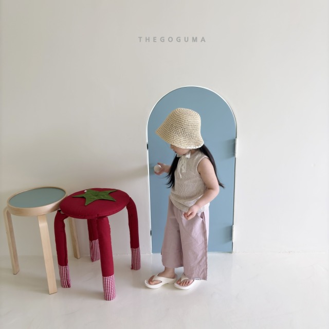 [85-142cm] 輕盈透氣鬆緊腰平織闊腿褲 #Lepus天兔座