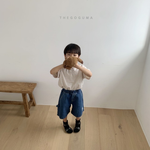 [85-142cm] 復古刷色工裝標籤丹寧短褲 #Lepus天兔座