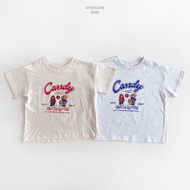 [85-140cm] 美式復古糖果插畫純棉短袖T恤 #Pyxis 羅盤座 (大童)