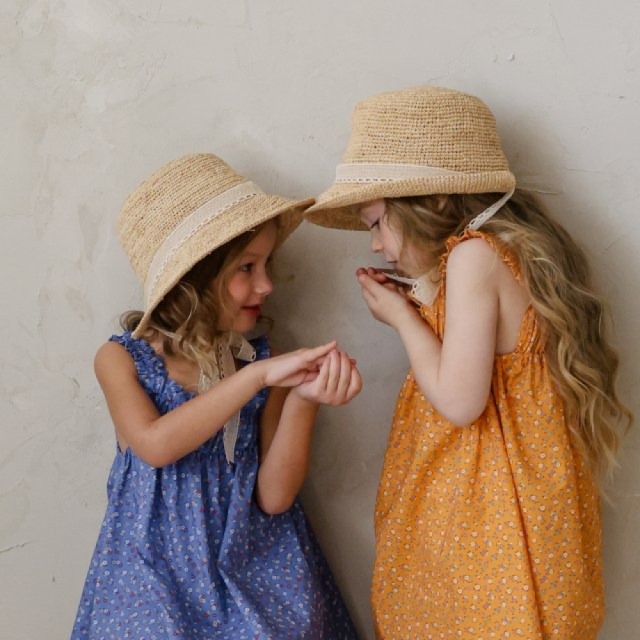 [80-135cm] 小碎花荷葉寬肩帶連身裙 #Lyra天琴座