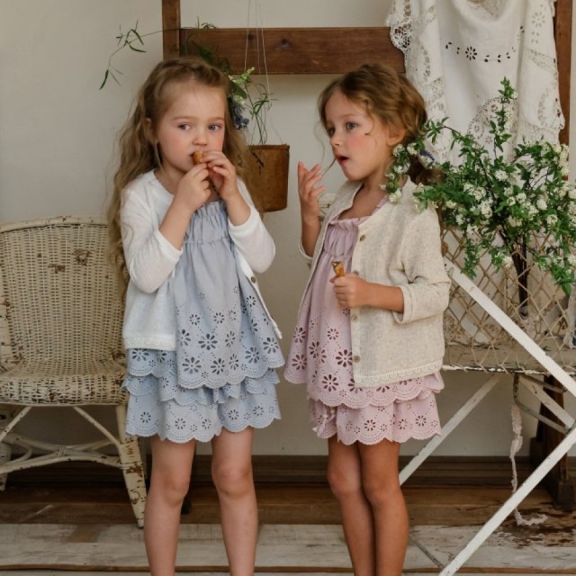 [80-135cm] 質感鏤空蕾絲邊針織外套 #Lyra天琴座