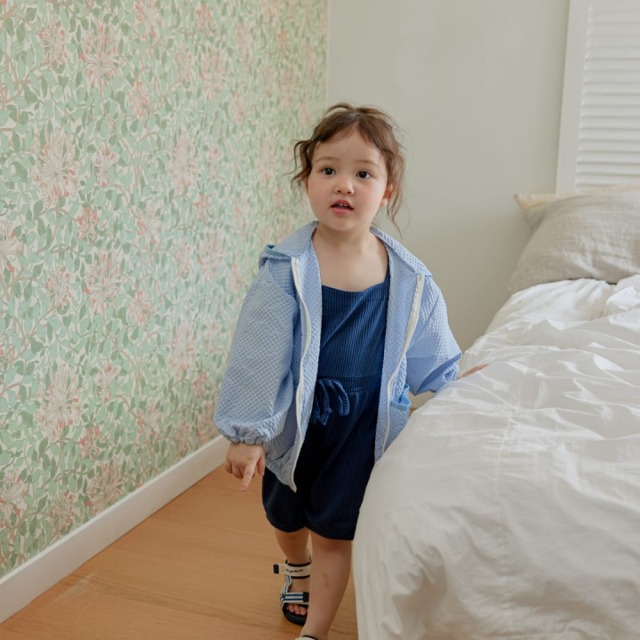 [70-115cm] 質感坑條收腰抽繩連身短褲 #Horologium時鐘座