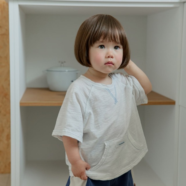 [70-115cm] 簡約撞色拼接彈性短褲 #Horologium時鐘座