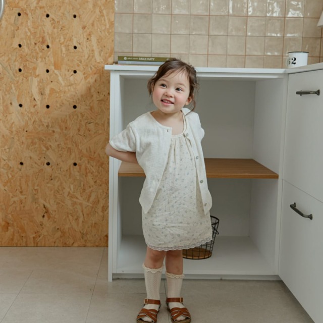 [70-115cm] 甜美碎花下襬蕾絲無袖背心 #Horologium時鐘座