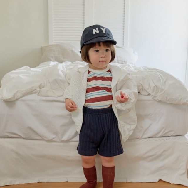 [70-115cm] 質感透氣坑條短褲 #Horologium時鐘座