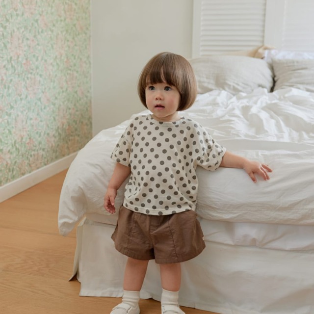 [70-115cm] 質感斜紋棉質鈕扣休閒短褲 #Horologium時鐘座