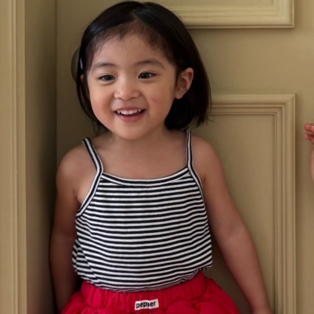 [75-125cm] 復古細條紋彈性細肩帶背心 #Monoceros獨角獸座