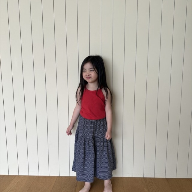 [75-125cm] 亮彩坑條削肩美背無袖背心 #Monoceros獨角獸座