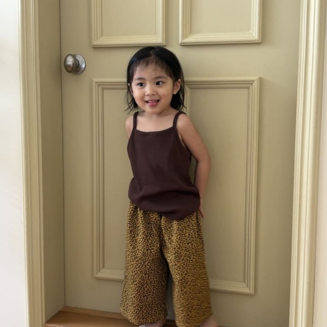 [75-125cm] 百搭細肩帶坑條無袖背心 #Monoceros獨角獸座