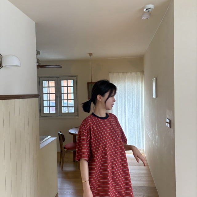 [75-125cm] 經典細條紋休閒短袖T恤 #Monoceros獨角獸座 (adult)