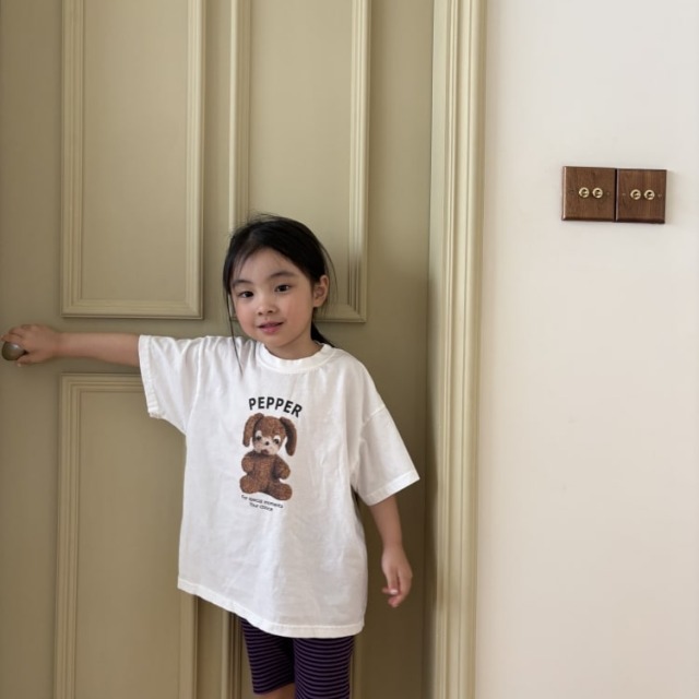 [75-125cm] 可愛PEPPER狗狗印花短袖T恤 #Monoceros獨角獸座
