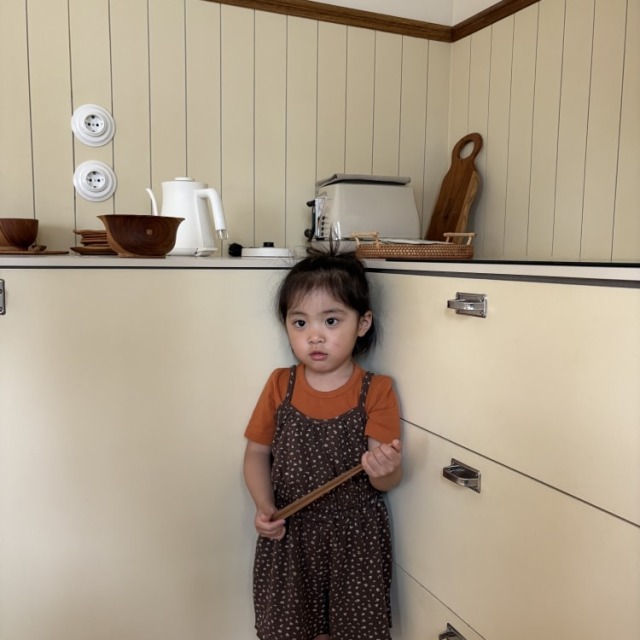 [75-125cm] 溫柔小碎花縮褶細肩帶背心 #Monoceros獨角獸座