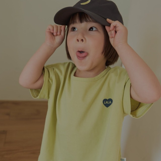 [75-120cm] 經典亮眼多色小愛心刺繡短袖T恤 #Delphinus海豚座