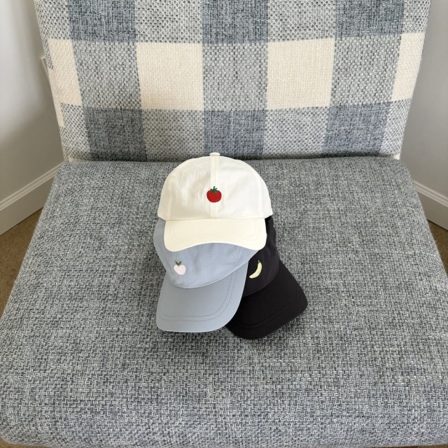 [75-120cm] 可愛水果刺繡微光澤感休閒鴨舌帽 #Delphinus海豚座