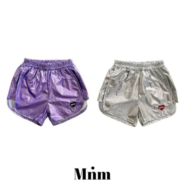 [90-138cm] 時髦金屬感愛心刺繡短褲 #Aquila天鷹座 (大童)