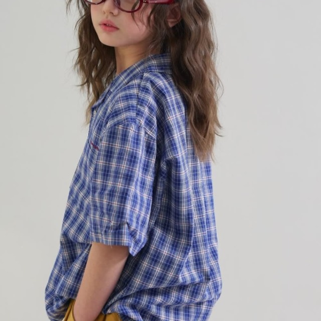 [90-138cm] 英倫配色格紋短袖襯衫 #Aquila天鷹座