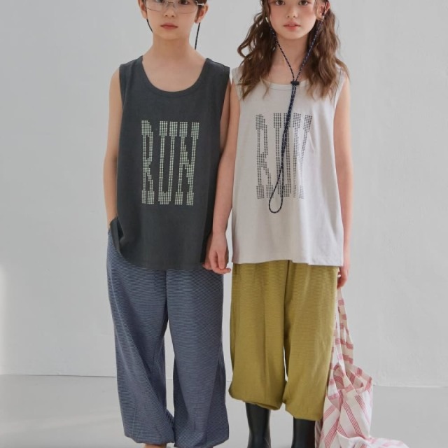 [90-138cm] 美式點陣字母印花背心 #Aquila天鷹座