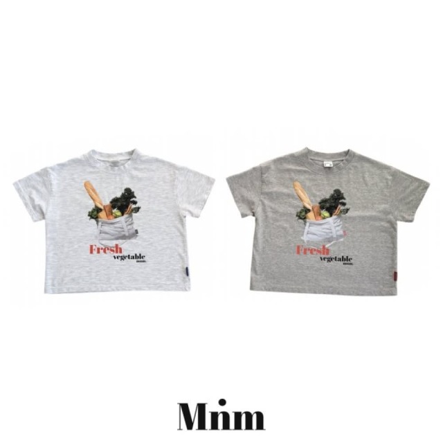 [90-138cm] 文藝蔬菜籃印花短袖T恤 #Aquila天鷹座 (大童)