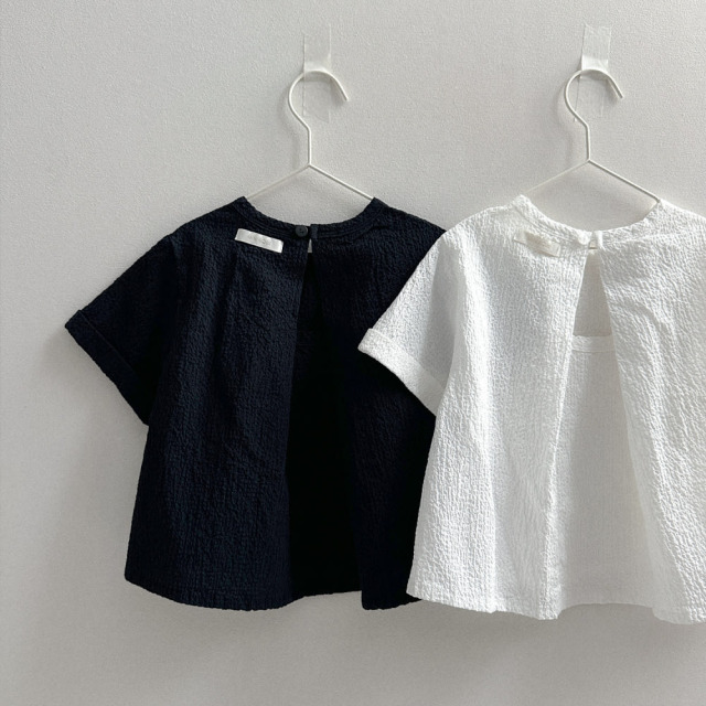 [70-110cm] 舒爽泡泡紗質感寬鬆短袖上衣 #UrsaMinor小熊座