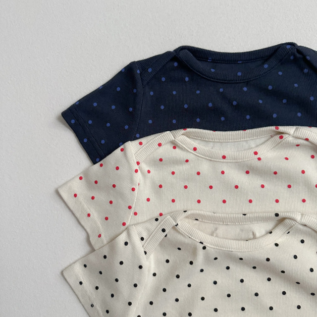 [70-110cm] 經典圓點純棉日常短袖T恤 #UrsaMinor小熊座