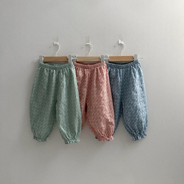 [70-110cm] 清新小碎花鬆緊縮口長褲 #UrsaMinor小熊座