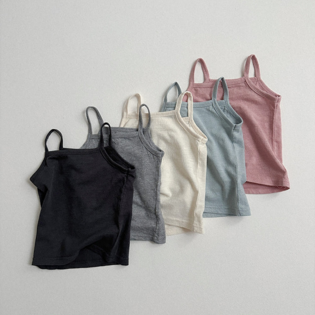 [70-110cm] 基礎親膚多色細肩帶背心 #UrsaMinor小熊座