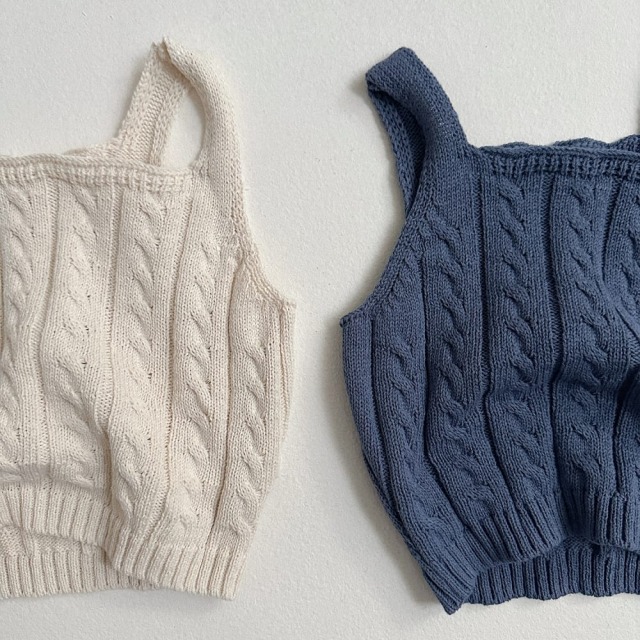 [70-110cm] 復古麻花針織排汗背心 #UrsaMinor小熊座