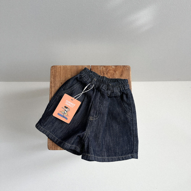 [70-110cm] 經典原色水洗彈性腰身丹寧短褲 #UrsaMinor小熊座