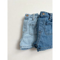 [70-110cm] 水洗感雙口袋寬鬆丹寧短褲 #UrsaMinor小熊座