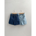 [70-110cm] 質感中縫剪裁寬鬆丹寧短褲 #UrsaMinor小熊座