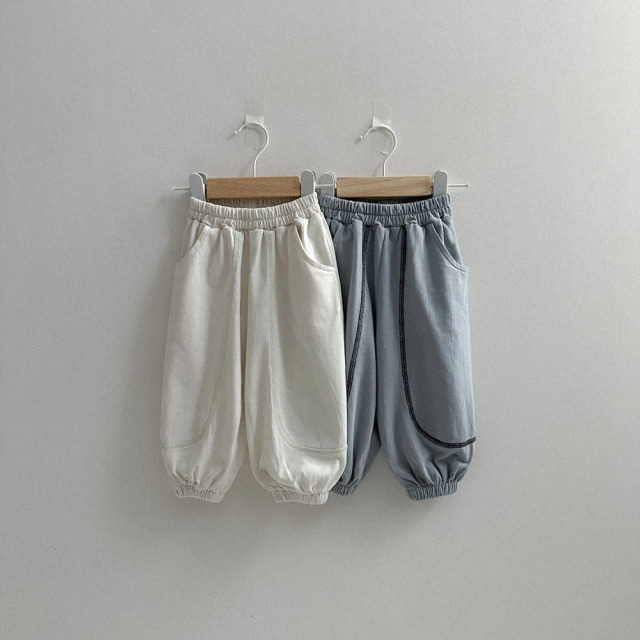 [70-110cm] 拼接弧線設計質感燈籠長褲 #UrsaMinor小熊座