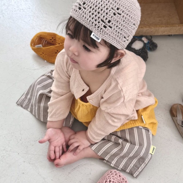 [70-107cm] 溫柔百搭坑條圓領針織外套 #Apus天燕座