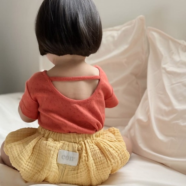 [70-107cm] 繽紛亮色涼感後美背短袖上衣 #Apus天燕座