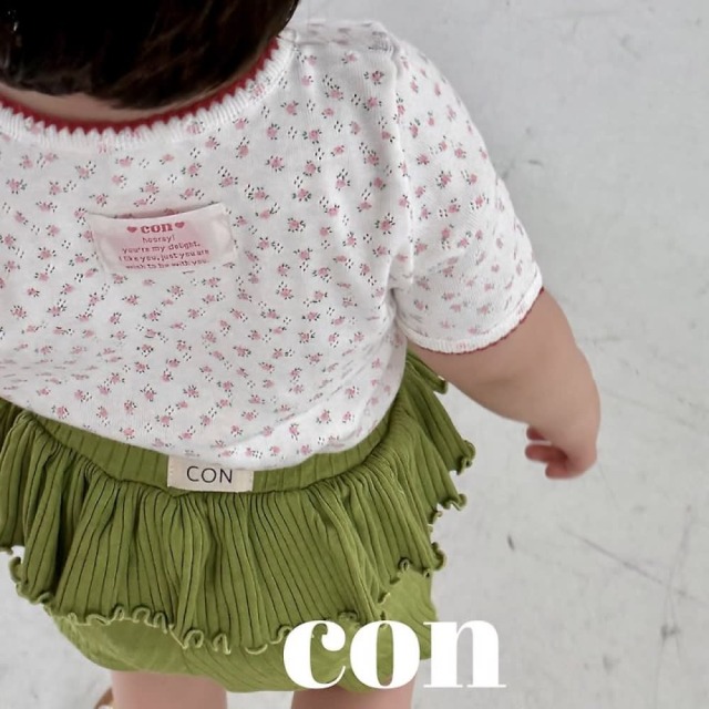 [70-107cm] 甜美復古波浪領短袖T恤 #Apus天燕座