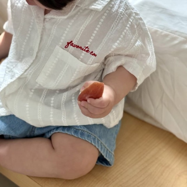 [70-107cm] 質感立體織紋刺繡襯衫 #Apus天燕座