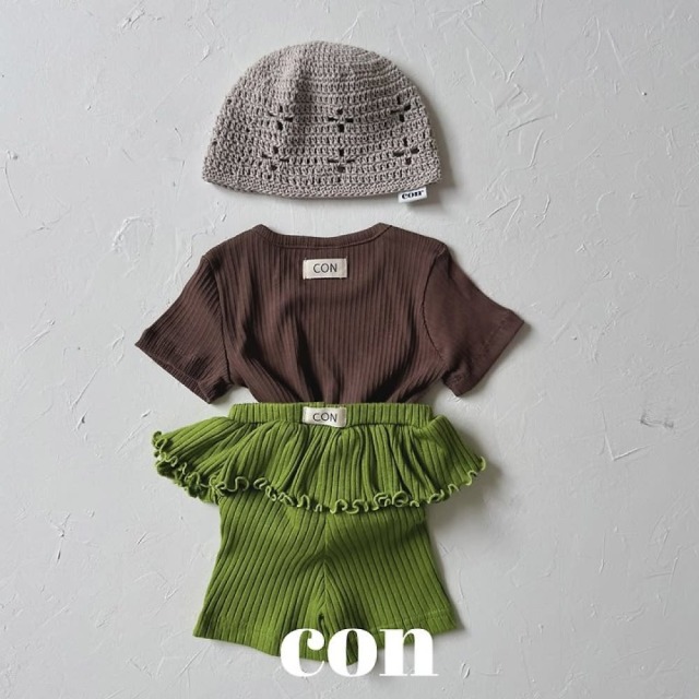 [70-107cm] 柔軟坑條合身後標短袖T恤 #Apus天燕座