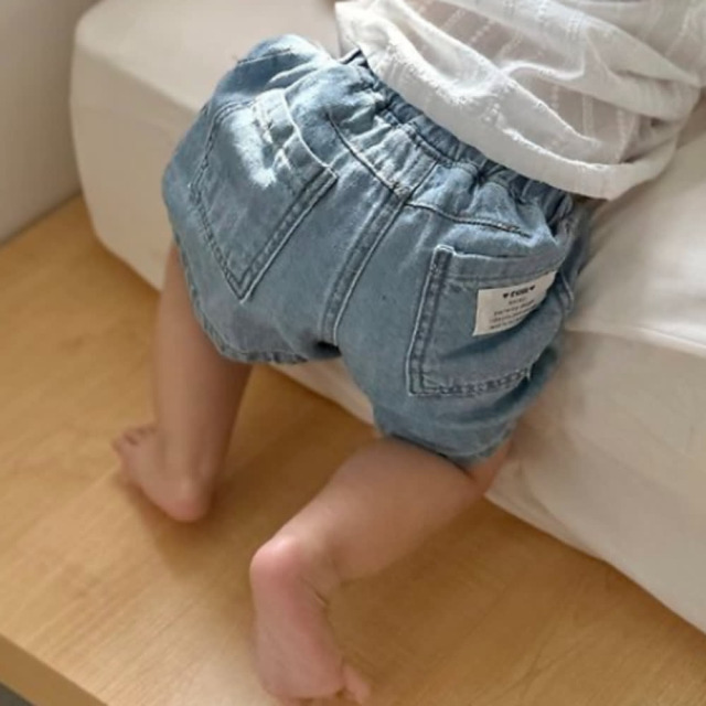 [70-107cm] 經典刷色口袋設計丹寧短褲 #Apus天燕座