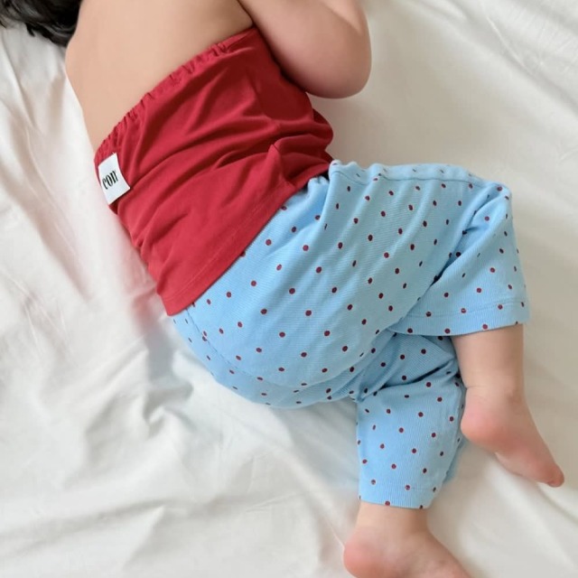 [70-107cm] 俏皮點點修身彈性喇叭長褲 #Apus天燕座