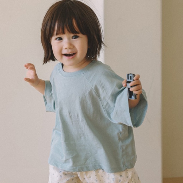 [72-125cm] 寬鬆感連袖剪裁短袖T恤 #Mensa山案座