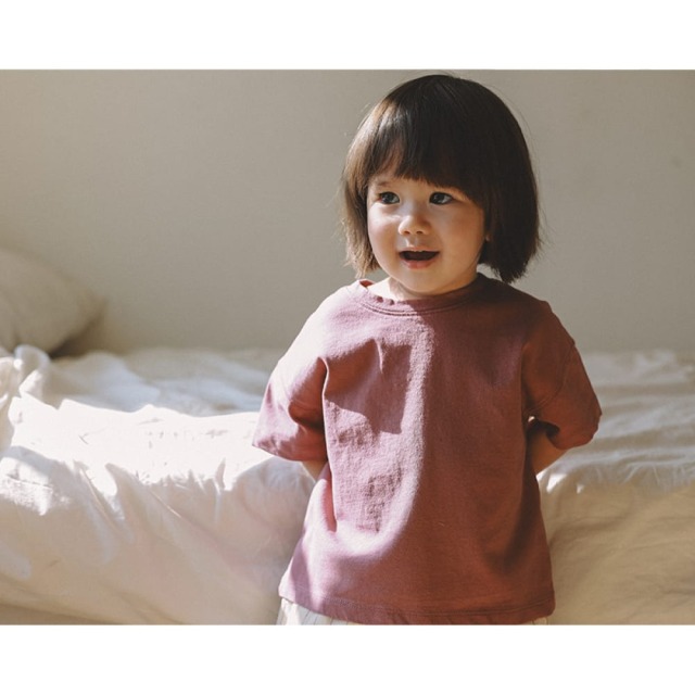 [72-125cm] 落肩廓形百搭短袖T恤 #Mensa山案座