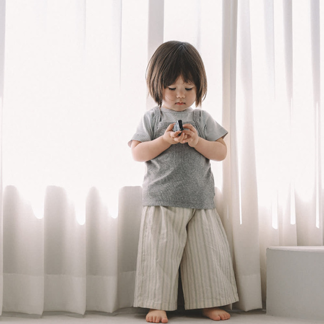 [72-125cm] 日系感直條紋褲 #Mensa山案座