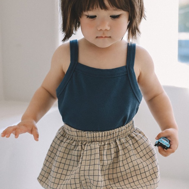 [72-125cm] 夏日繽紛方領細肩帶背心 #Mensa山案座