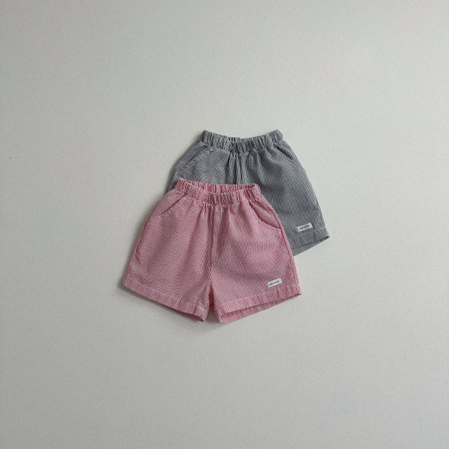 [70-110cm] 經典細條紋鬆緊休閒短褲 #Andromeda仙女座