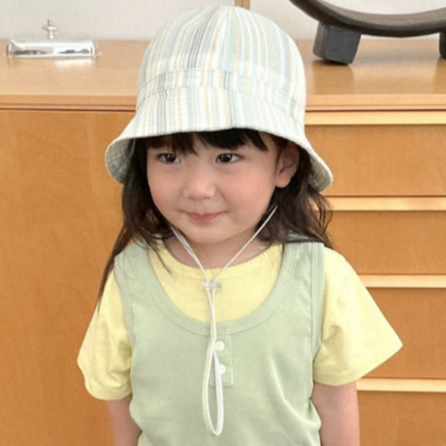 [85-130cm] 清爽彩色條紋遮陽帽 #Taurus金牛座