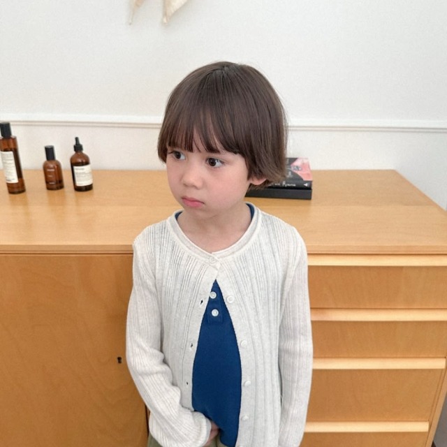 [85-130cm] 溫柔坑條針織開襟外套 #Taurus金牛座