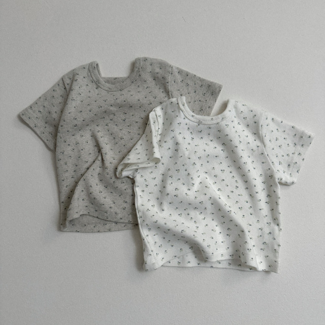 [70-110cm] 清新碎花柔軟圓領短袖T恤 #Andromeda仙女座