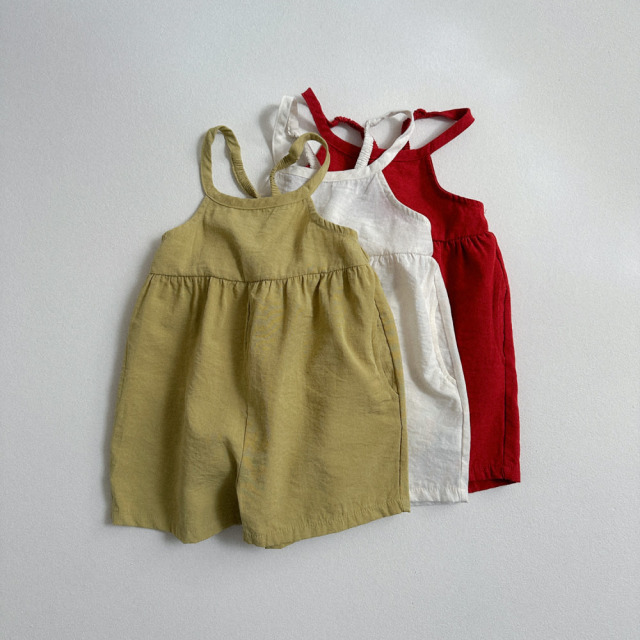 [70-110cm] 亮彩口袋細帶連身短褲 #Andromeda仙女座