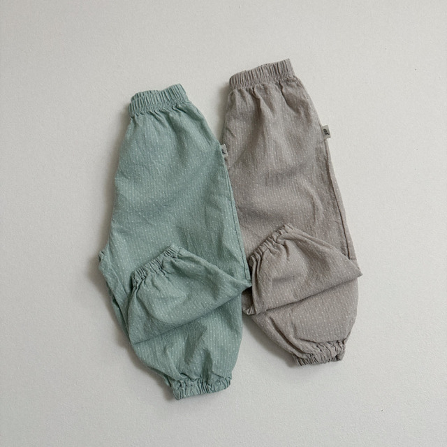 [70-110cm] 質感壓紋鬆緊縮口防蚊長褲 #Andromeda仙女座