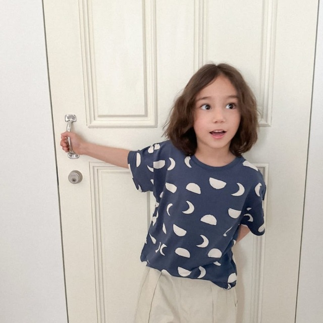 [85-130cm] 俏皮幾何月亮印花T恤 #Taurus金牛座