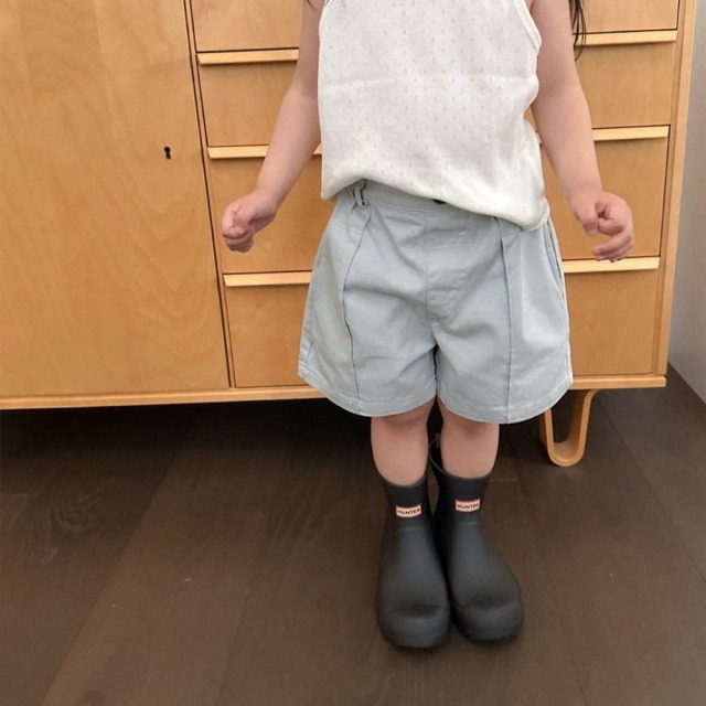 [85-130cm] 質感壓褶鬆緊百搭短褲 #Taurus金牛座